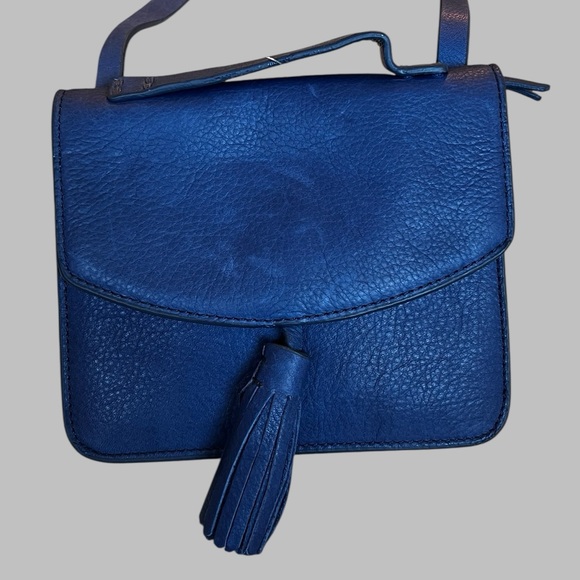 Lucky Brand Handbags - NWT Lucky Brand Crossbody Mini Bag Purse Royal Blue Tassel Two Compartment